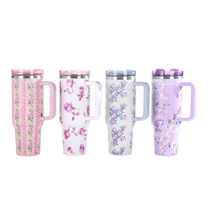 New Prosperous Series 40oz Car Cup 304 Stainless Steel Insulated Cup Large Capacity With Handle Car Ice Cup