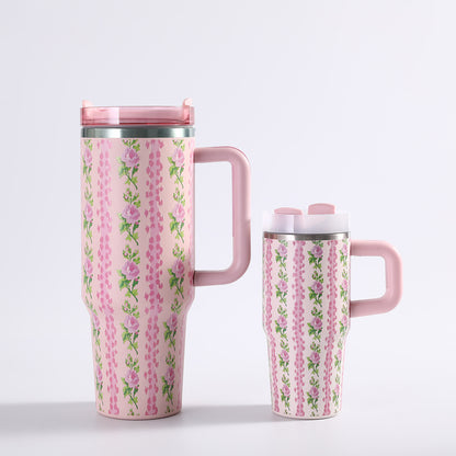 New Prosperous Series 40oz Car Cup 304 Stainless Steel Insulated Cup Large Capacity With Handle Car Ice Cup